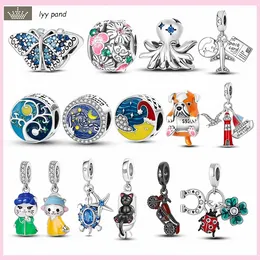 For pandora charms jewelry 925 charm beads accessories Round Bead Stars Moon Cat charm set Pendant DIY Fine Jewelry