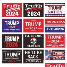 Banner Flags Trump 2024 Flag Mtistyles Donald Keep America Again Polyester Decor For President Usa 3X5 Ft 90X150 Cm Drop Delivery Ho Dhbxq