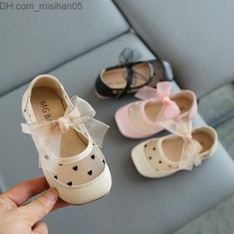 Sandals Sandals Girls Sandals Mesh Mary Janes Shoes For Kids Leather Shoes Hollow outs Bowtie Princess Shoes Breathable Child Shoe Baby Toddlers Z230703