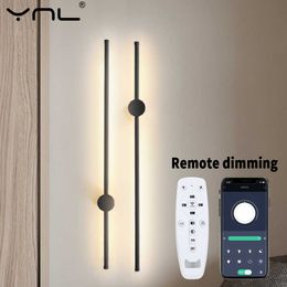 Lamps Modern Long LED Light Lamp Smart Dimming Remote Contro 350°Rotation For Home Decoration Beside Wall Sconce Lighting FixtureHKD230701