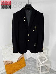 Men's Suits & Blazers Designer Spring Business Casual Black Suit Jacket Men Luxury Fashion Slim Fit Office Man Blazer Top Singlebreasted Jackets CHOS
