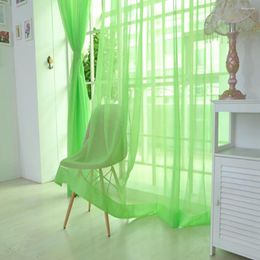 Curtain 1PC 80x200cm Pure Color Tulle Door Window Bedroom Drape Panel Sheer Scarf Valances D731