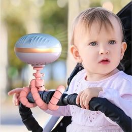 P16 Multifunctional Portable Adjustable Portable Fan, Battery Operated, Small Stroller Fan With Flexible Tripod Clip-on For Baby, USB Rechargeable