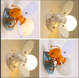 Wall Lamp Creative Honeybee Light Girls Kids Children's Room Bedroom Nursery Decorative Lighting Led
