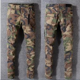 NEW 2018 JAY-Z CAMO PANTS SLIM TYGA camo jeans trousers hip-hop fashion NEW WEST Camouflage234W