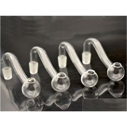 Smoking Pipes Quality Glass Oil Burner Pipe 10Mm 14Mm 18Mm Male Female Pyrex Clear Curve Water For Bongs Est Drop Delivery Home Gard Dhbco