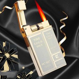 Windproof Inflatable Roller Ignition Metal Red Fame Creative Gift Men's High-end Cigarette Luxury Lighter EXR0Without Gas