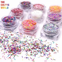 Stickers Decals TCT 304 Tinsel Strip Short Bar Shape Nail Glitter Art Decoration Body Makeup Henna Festival Tumblers DIY 230703