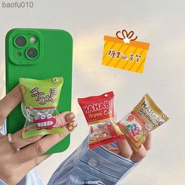 Korea Candy Phone Holder Finger Foldable Support Phone Holder Ring Phone Accessory Socket Universal Mobile Stand Telefon L230619