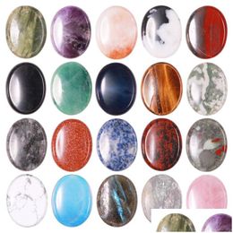 Stone Worry Thumb Gemstone Natural Rose Quartz Healing Crystal Therapy Reiki Treatment Spiritual Minerals Mas Palm Gem Drop Delivery Dhoji