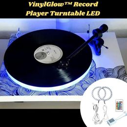 Sets 1set Standard60/80mm Vinylglow Record Player Turntable Led Rgb24 Key Record Player Decoration