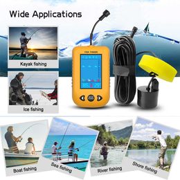 Fish Finder Portable Fish Finder Handheld Wired Fish Depth Finder Kayak Boat Fishfinder with Sonar Transducer HKD230703