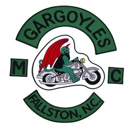 GARGOYLES FALLSTON N G MC Patch Big Size for Full Back of Jacket Rider Biker Embroidery Patch 278V