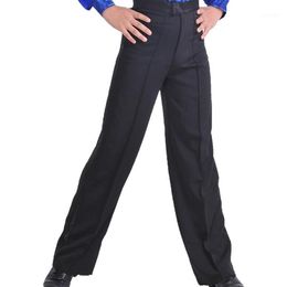 2020 New Arrival Black Colour Professional mens Latin Dance Pants Spandex Boys Ballroom Dance Pants1266s