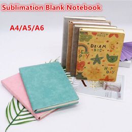 Blank Sublimation Notebook A4/A5/A6 Sublimation PU-Leather Cover Soft Surface Notebook Hot transfer Printing consumables Coloful Cover for Subliation DIY