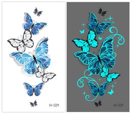 Temporary Tattoos 500pcs Luminous Tattoo Sticker for Arm Face Glowing Body Tattoo Snake Butterfly Electric Syllable Party Tattoos 230701