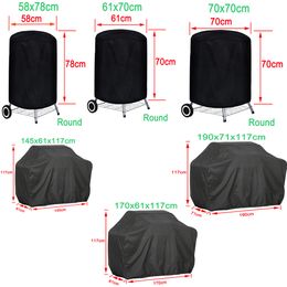 BBQ Grills 12 Size Outdoor BBQ Cover Dust Waterproof Weber Heavy Duty Grill Cover Rain Protective Outdoor Barbecue Cover Round 230703