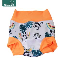 2022 Cloth Diapers Newest WizInfant Super High Waist Waterproof Swim Training Pants Washable Reusable ECO-friendly Baby Swim Cloth DiapersHKD230701