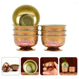 Dinnerware Sets Water Bowl Alloy Altar Cup Temple Supply Container Worship Offering Sacrifice