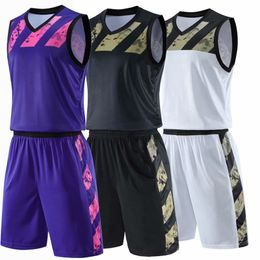 Outdoor Shirts Basketball Jersey Sets Uniforms kits adult Men Sports clothing Breathable Youth custom Print Loose Training jerseys shorts 230701