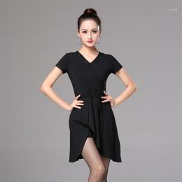 Latin Dance Dress Training Female Adult Modern Ballroom Performance Stage Wear1284L