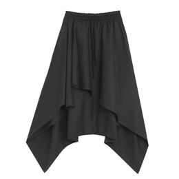 Pants Men fashion irregular laminated design harem pants gothic style drop crotch trousers mens hip hop baggy pants culottes wide leg