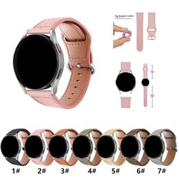 レザースマートウォッチバンドストラップEST 20mm 22mm for Samsung Huawei Phones Galaxy Active 2 3 Gear S2 WatchBandブレスレットバンド