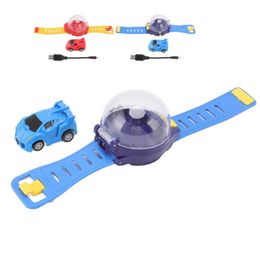 Diecast Model Watch Remote Control Car USB Charging Mini Wireless Racing Children s Toys for 3 230703