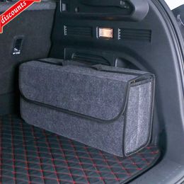 New Large Anti Slip Compartment Boot Storage Organiser Tool Car Storage Bag Car Trunk Organiser Soft Felt Storage Box Accessories