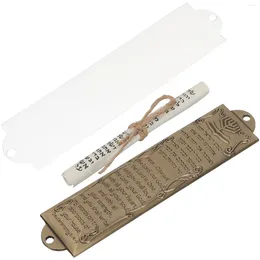 Curtain Religious Holy Scroll House Mezuzah Metal Decor Judaica Vintage Alloy Craft Man Adornment