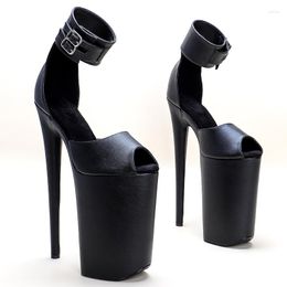 Dress Shoes Leecabe 26CM/10inches Matte Upper Women's Fashion High Heels Platform Open Toe Ankle Wrap Sandals Pole Dancing
