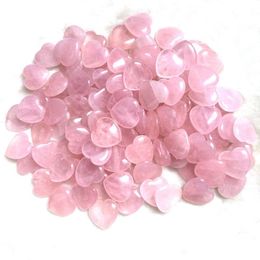 Stone 20Mm Natural Pink Rose Quartz Crystal Heart Ornament Chakra Healing Reiki Beads For Jewellery Making Diy Gift Decoration Drop Del Dh3Dg