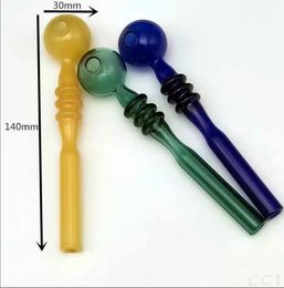 Colour three-round color ball direct-fired pot Glass water hookah Handle Pipes smoking pipes High quality