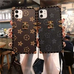 Designer L Leather Phone Cases For iPhone 13 Pro Max 12 Mini 11 Xs XR X 8 7 Plus Brand Luxury Flower Mobile Shell Full coverage Protection Case