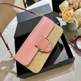 COABAG Shoulder Bags Underarm Designer Bag C Print Messenger Bags For Women Leather Designers Handbag Fashion Saddle CrossBody Bags Purse 230130