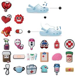 Shoe Parts Accessories Pattern Charm For Clog Jibbitz Bubble Slides Sandals Pvc Decorations Christmas Birthday Gift Party Favours Med Ot9V7