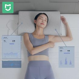 Products Mijia Smart No Feeling Sleep Monitoring Pillow with Intelligent Sleep Sensor Sleep Data Analysis Report Work Mihome App