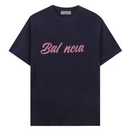 Summer Fashion Casual Short Sleeves Tee Paris Classic Style Mens Designer Balen Mens T Shirt Pink Letter LOGO T-SHIRT Icon T-Shirt Fit Size Men T-Shirts ciaga Tees