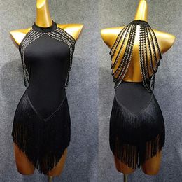 New Latin Dance Dress Women Fringe Dress sexy backless Tango Ballroom Flamengo Salsa Competitive Latin Dance209d