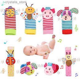 4Pcs/Set Baby Rattle Socks Toys Wrist Foot Rattle Socks for Babies 0-12 Months Infant Birthday Gift for Newborn Boys Girls L230518