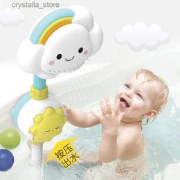 Children's Bath Water Spray Sunflower Shower Summer Rainbow Cloud Shower Baby Bathroom Water Toys Pool Toys Kids Toys Baby Toy L230518