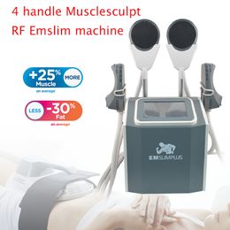 Fast Delivery HIEMT Slimming Cellulite Removal Machine Electromagnetic Muscle Stimulation Body Shape Beauty Equipment with 4 Treatment Handles