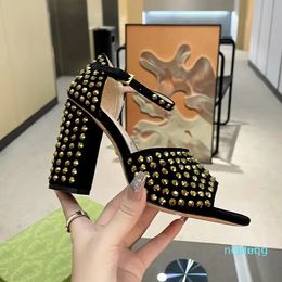 Spring and Sandals Autumn Fashion Women's Cool Walk Show Crystal Ankle Strap High Heel Shoes Round Head Slim fitting Shoes Wedding Celebration Dance