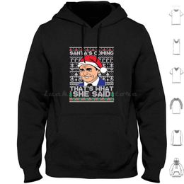 Men's Hoodies Oncoast | The Office Santas Coming That'S What She Said! Michael Ugly Christmas Sweater Funny Holiday