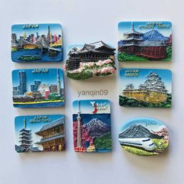 Country Fridge Magnets Tokyo Magnet Travel Resin Mt. Fuji Hokkaido Refrigerant Stickers Souvenir Magnetic L230626