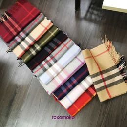 Top Original Bur Home Winter scarves online shop Autumn and New Cashmere Plaid Scarf Wool Versatile Warm Couple Parent Child Gift