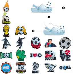 Shoe Parts Accessories Pattern Charms Shoes Slippers Decoration For Cross Soccer Charm Clog Drop Delivery Ot18D