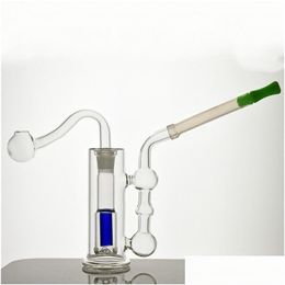 Smoking Pipes Desgin Glass Oil Burner Bong Water With 10Mm Male Pipe Sile Tube For Portable Travel Drop Delivery Home Garden Househo Dhhbx