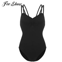 Adults Ballet Leotards for Women Dance Bodysuit Spaghetti Straps Shelf Bra Costume Gymnastics Leotard Ballerina Ballet Dancewear244e