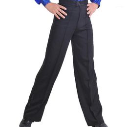 2020 New Arrival Black color Professional mens Latin Dance Pants Spandex Boys Ballroom Dance Pants1244t